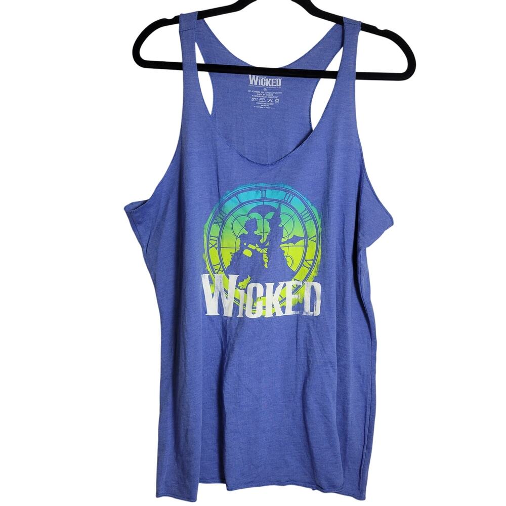 Wicked Blue Racerback Tank Top Women 2XL Musical Broadway Wizard of Oz Elphaba